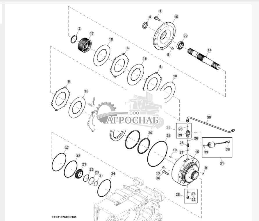 Тормоз трансмиссии, ProDrive™, правая сторона 